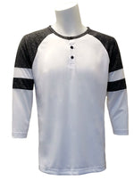 Adult 3 Buttons Baseball T-Shirts (Style# BT350)