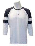 Adult 3 Buttons Baseball T-Shirts (Style# BT350)